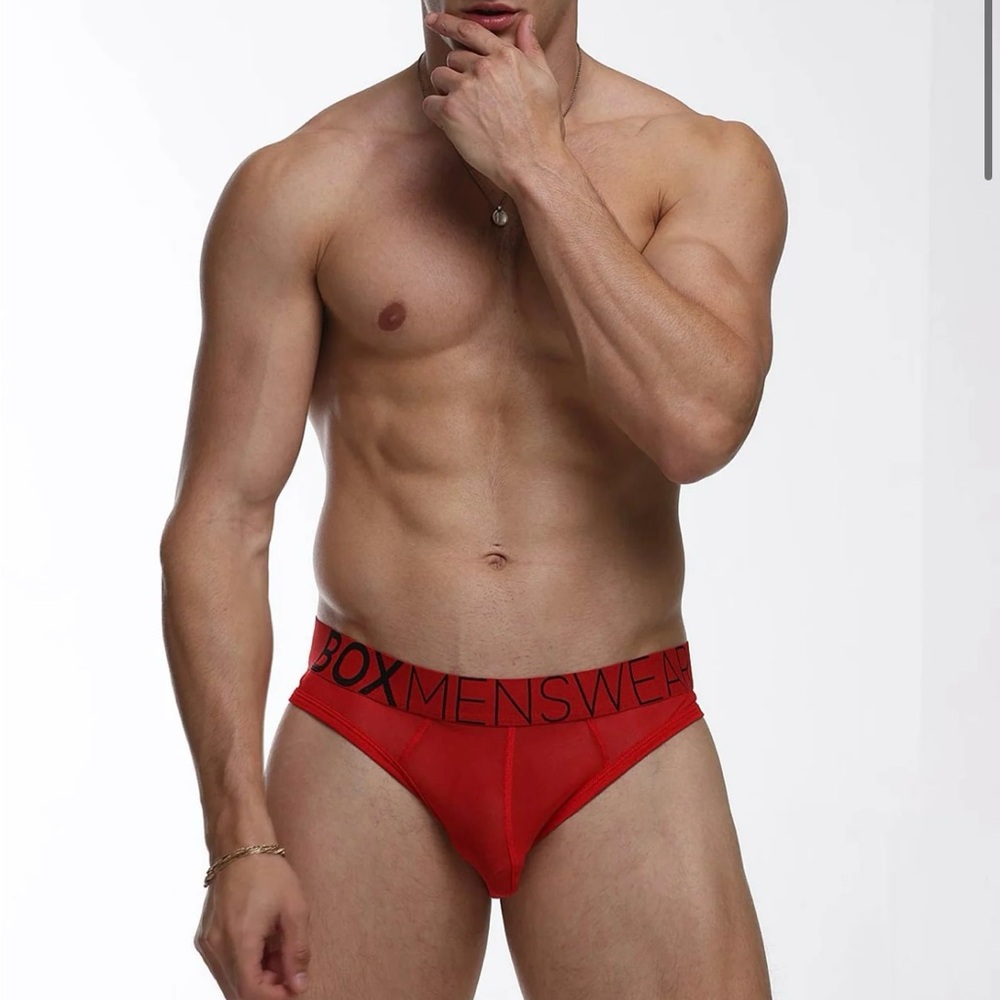 Box Menswear All Over Mesh Briefs- Direct Res M new